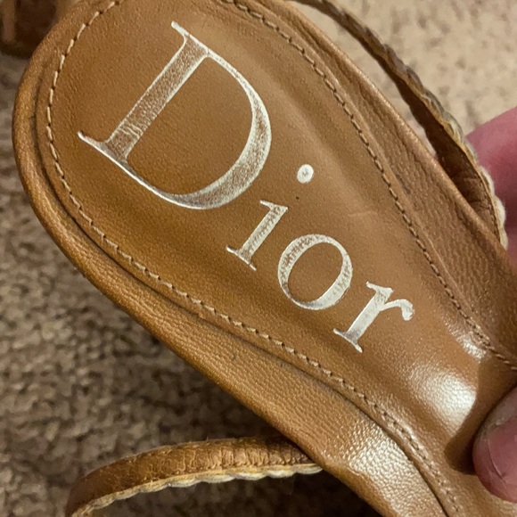 Dior Wooden/Leather Open-Toe Platform Sandals - Picture 8 of 8